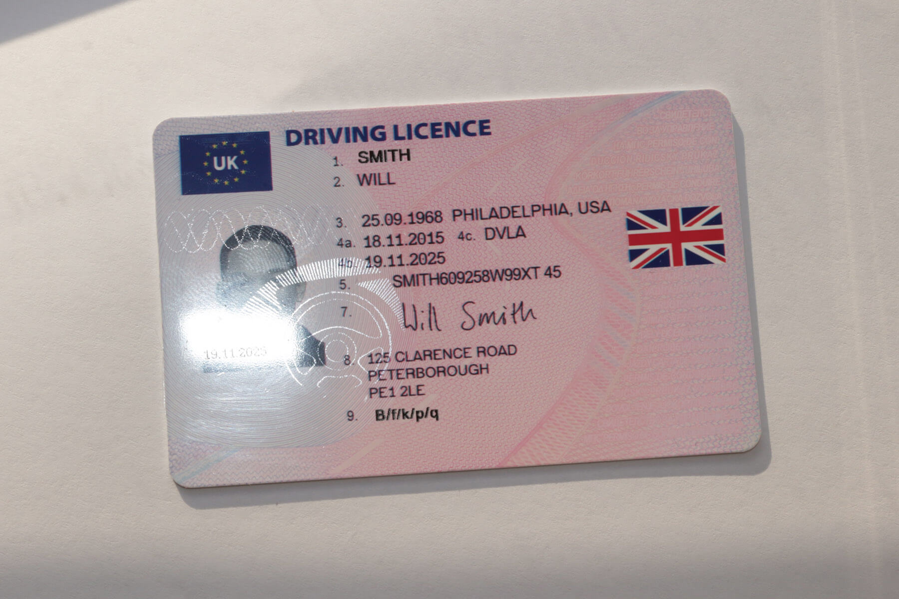 fake uk drivers license