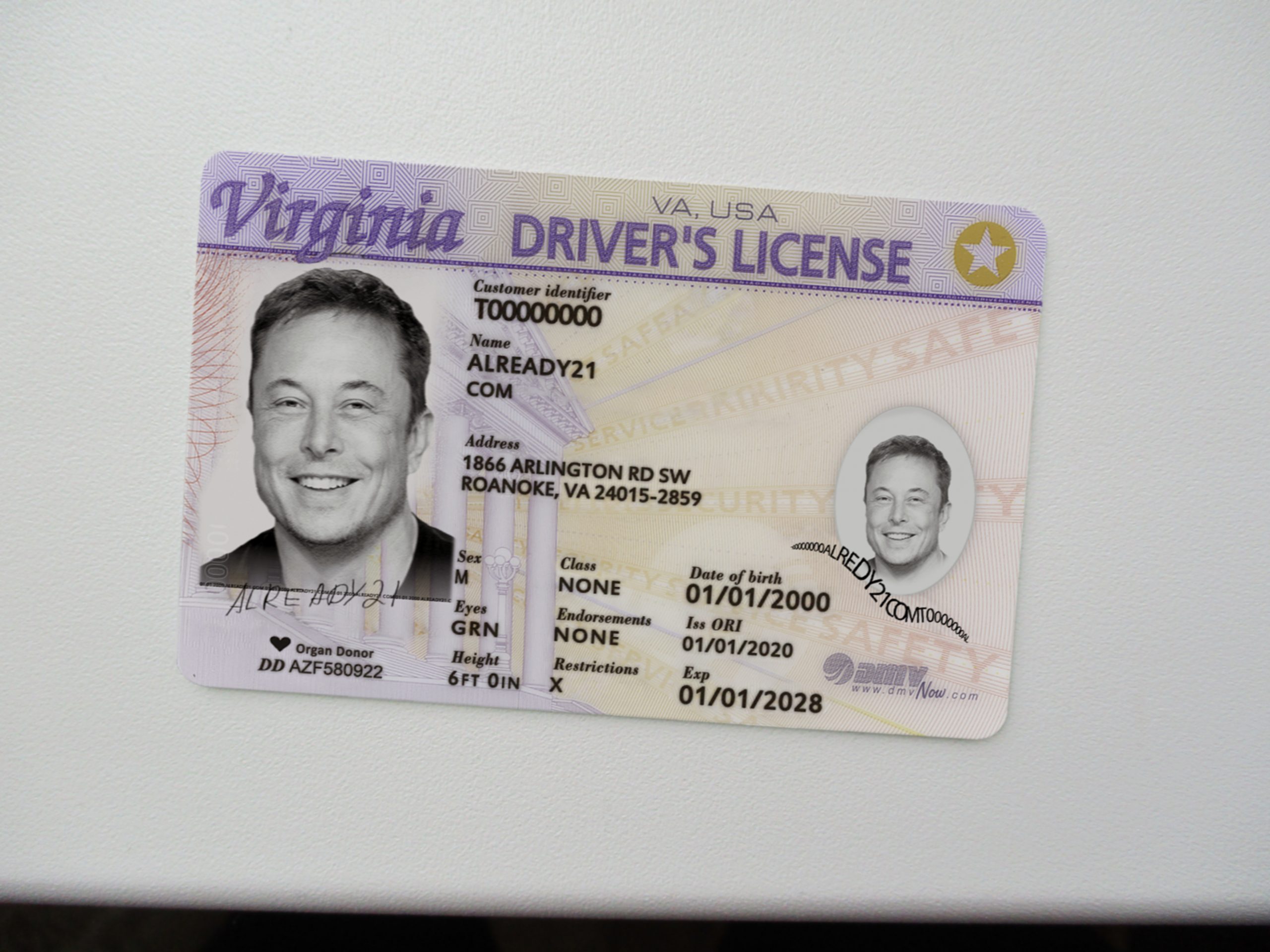 where is driver license number located in virginia